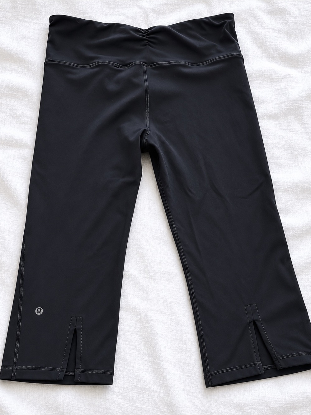 lululemon athletica dark grey Flare Yoga Pants with Back Ruching